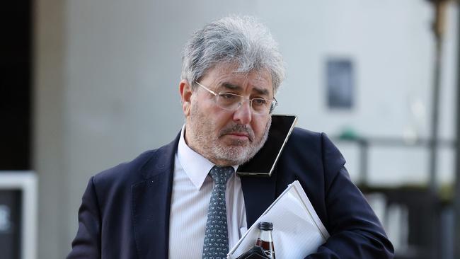 Barrister Sam Di Carlo arriving at District Court, Brisbane. Picture: Liam Kidston