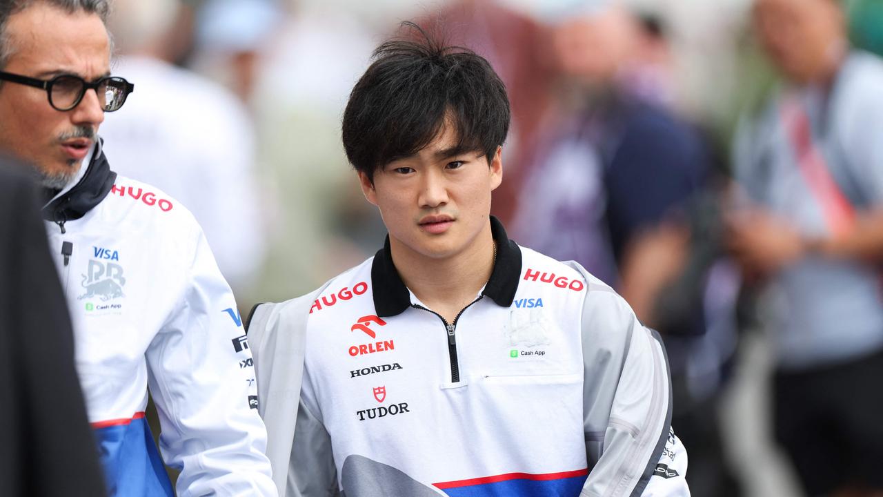 RB's Japanese driver Yuki Tsunoda. Photo by Charly TRIBALLEAU / AFP.