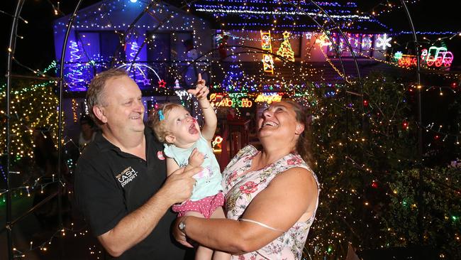 Greg and Rosemarie King with their late granddaughter Sofia Waters. Picture: Justin Sanson