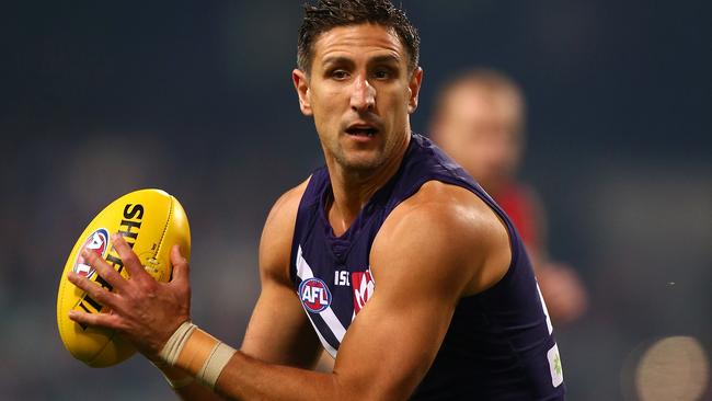 Matthew Pavlich playing for the Dockers in 2016. Picture: Paul Kane/Getty Images