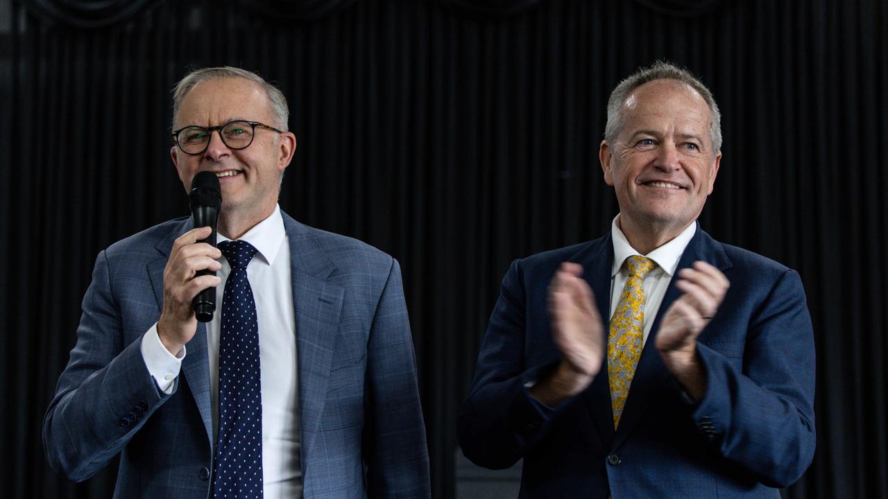 Prime Minister Anthony Albanese has praised former leadership rival and key cabinet minister Bill Shorten after his retirement announcement. Picture: NewsWire / Diego Fedele