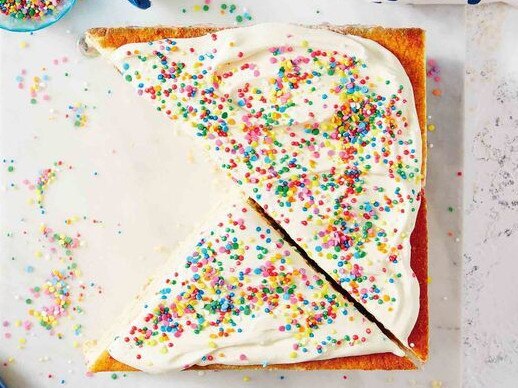 Fairy bread ice-cream cake.