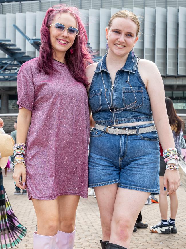 SYDNEY, AUSTRALIA - Daily Telegraph Photos February 26, 2024: Hayley and Felicity at Taylor Swift's The Eras Tour concert held at Accor Stadium in Sydney. Picture: Christian Gilles
