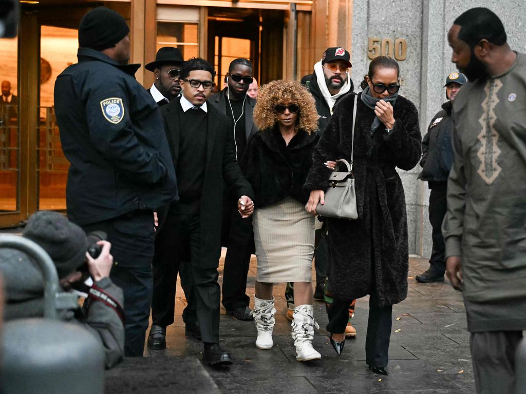 The family of Sean Combs, including his mother Janice, at a previous bail hearing on November 22. Picture: AFP