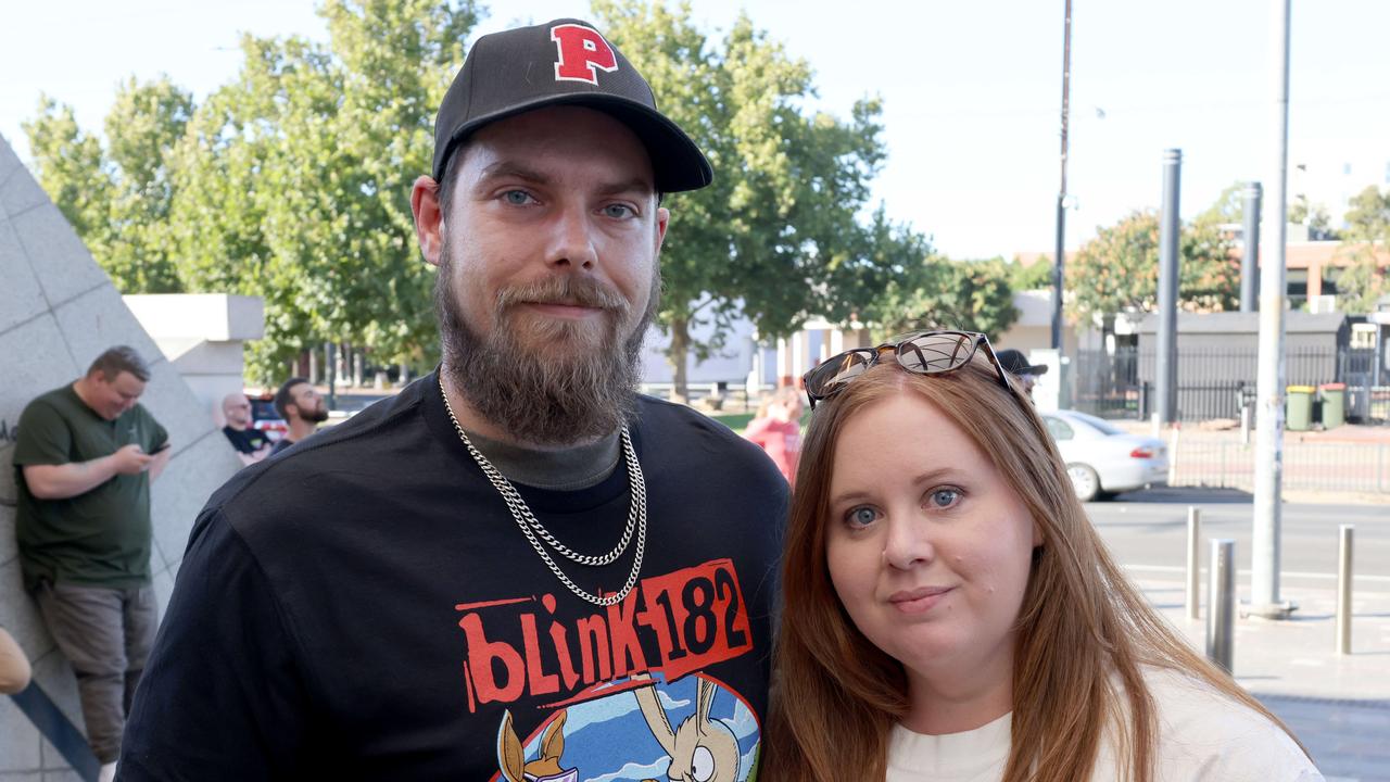 Blink 182 fans at the Adelaide Entertainment centre. Picture: Kelly Barnes