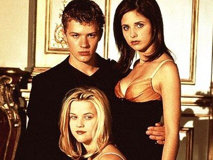 Ryan Phillippe, Reese Witherspoon, Sarah Michelle Gellar and Selma Blair in Cruel Intentions.