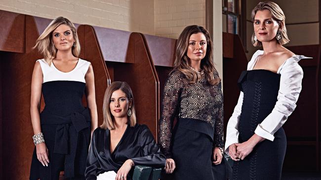 Blazing a trail in sports broadcasting: Sarah Jones, Erin Molan, Yvonne Sampson and Lara Pitt. Picture: Damian Bennett.