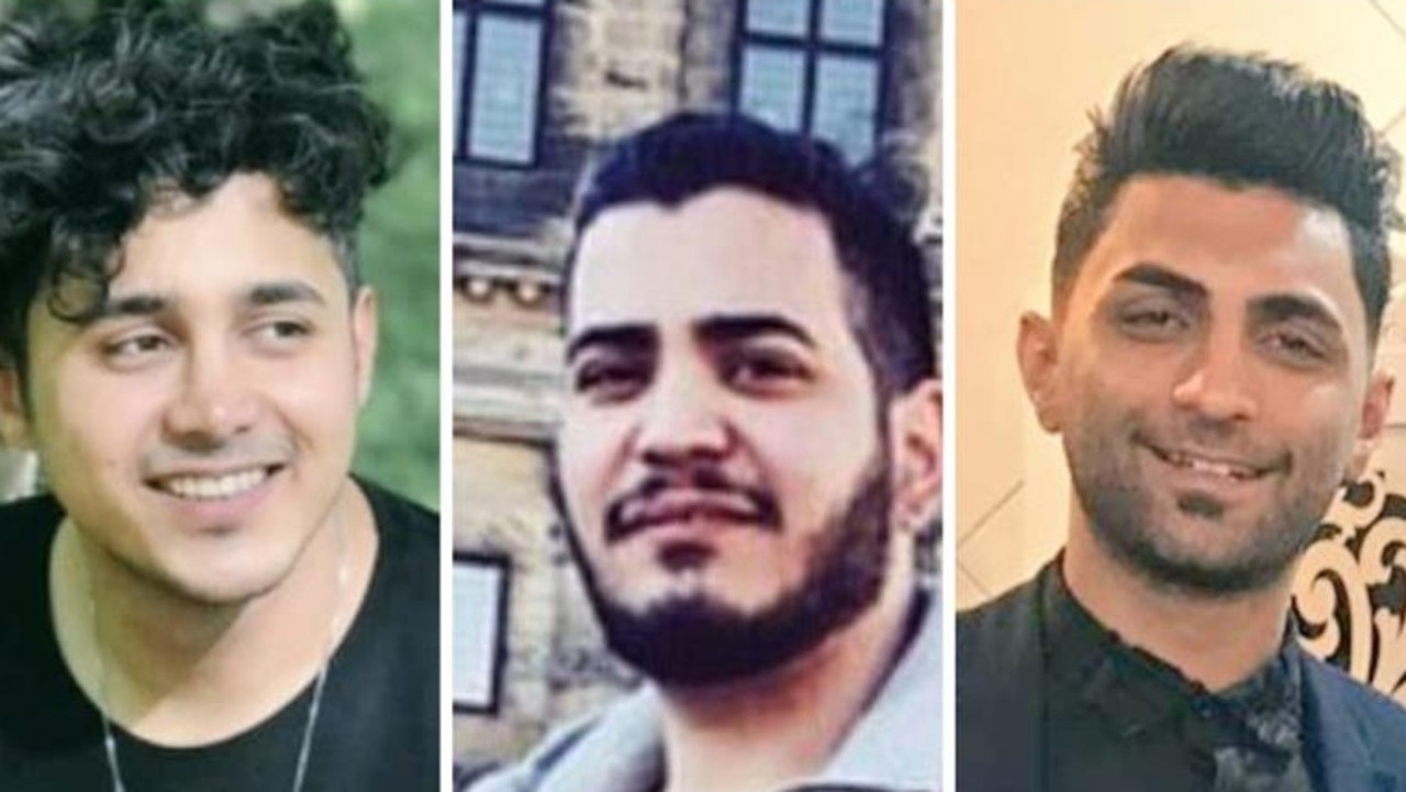 Amirhossein Moradi, 25, Mohammad Rajabi, 25, and Saeed Tamjidi, 27 are set to be executed. Picture: Amnesty International