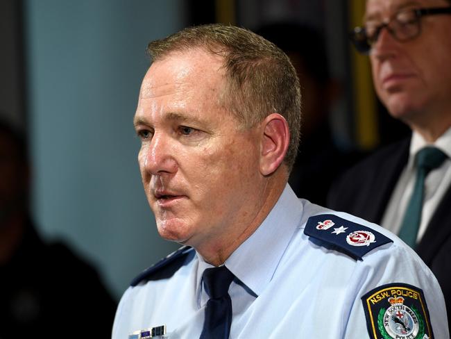 NSW Police Commissioner Mick Fuller says tent city will be cleared out in the near future. Picture: Brendan Esposito