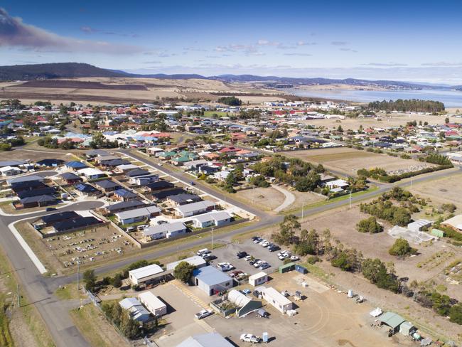 Aerial images of Sorell, Tasmania. Picture: RICHARD JUPE file / generic / landscape / council / towns / Tasmania / Sorell / East Coast / Highway