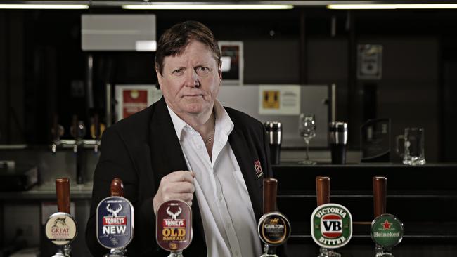 Oberon RSL general manager Peter Price in an empty bar. Picture: Adam Yip