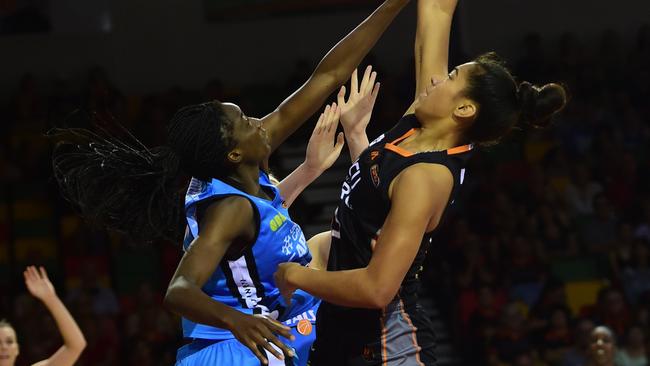 Canberra Capitals’ Ezi Magbegor has won the WNBL rookie of the year. Picture: Evan Morgan