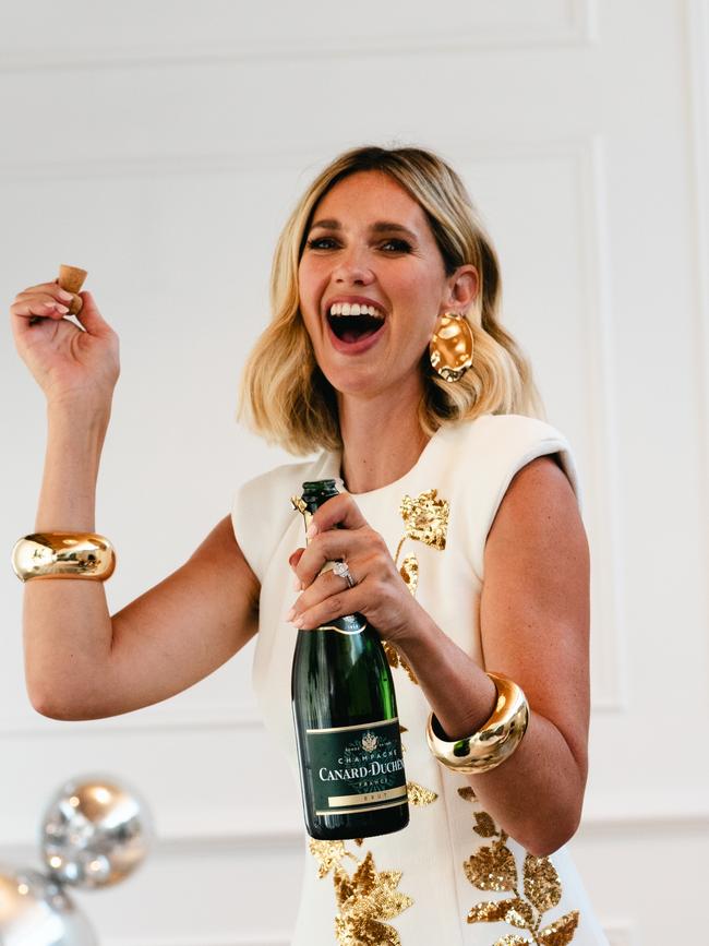 Nikki Phillips will be popping open champagne this NYE. Image: Supplied