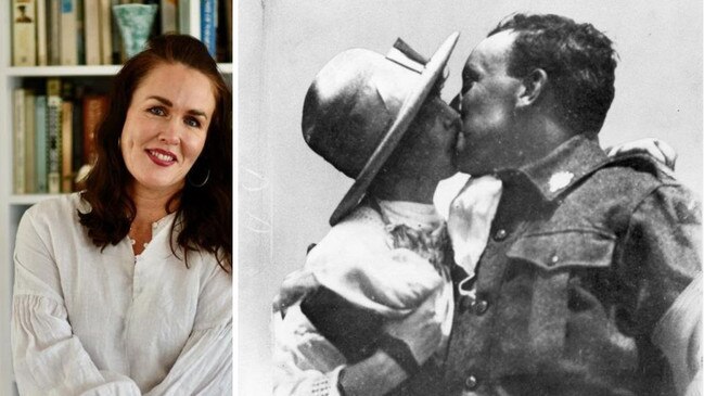 Author Siobhan O'Brien and an Aussie couple during the Great War