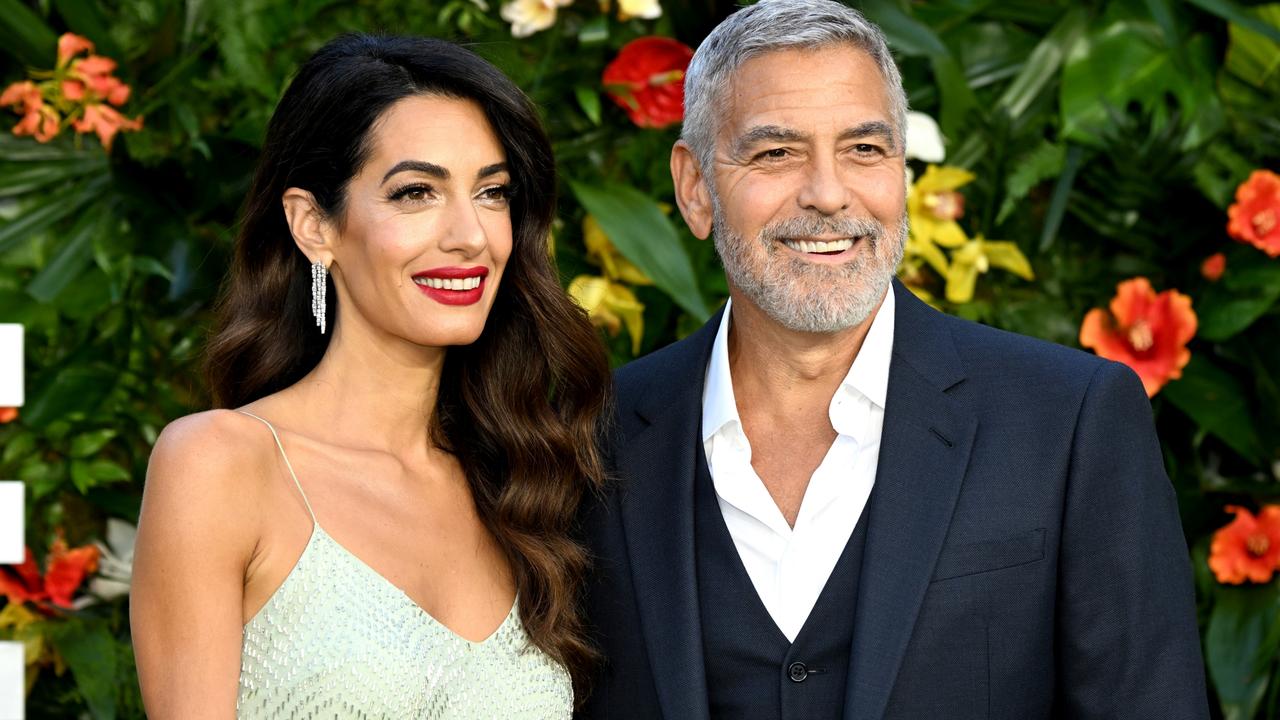 Amal Clooney and George Clooney attend the World Premiere of Ticket to Paradise at Odeon Luxe Leicester Square on September 07, 2022 in London, England. (Photo by Jeff Spicer/Getty Images for Universal)