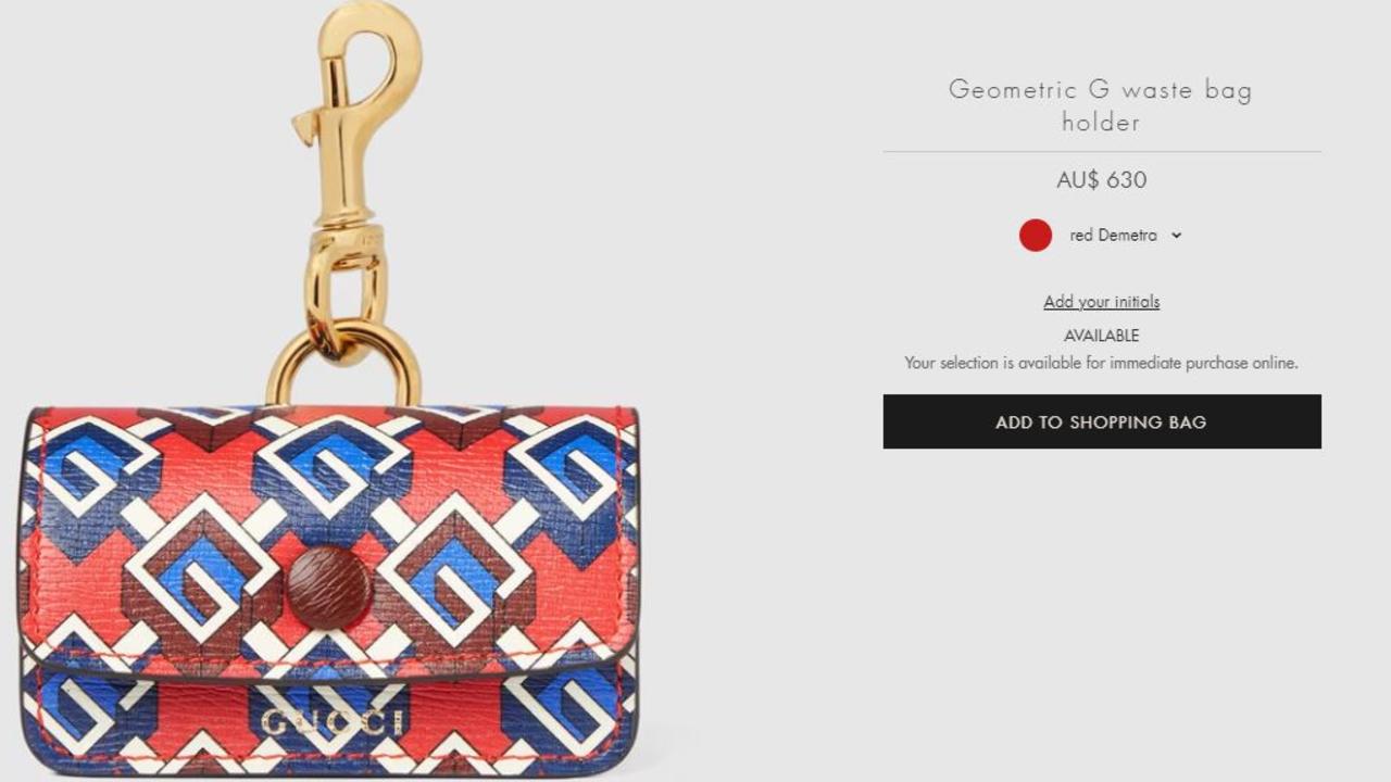 Gucci pet collection includes $7,500 dog bed, $460 poop bag holder