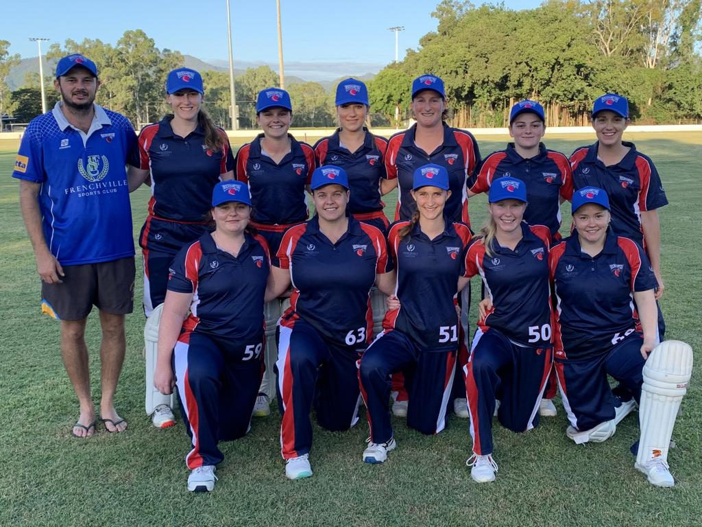 The victorious Rockhampton team (back row, from left) coach Travis Applewaite, Samantha Olive, Meg Lanson, Gabby Macrae, Jodie Kraatz, Sara-Lee Sheen, Erinn Weekers and (front row) Alana Rowe, Laura Jonassen, Addison Solly, Kristen Solly and Olivia Dean.