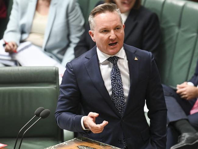 CANBERRA, AUSTRALIA, Newswire Photos. MAY 30, 2023: Climate Change and Energy Chris Bowen during Question Time at Parliament House in Canberra. Picture: NCA NewsWire / Martin Ollman