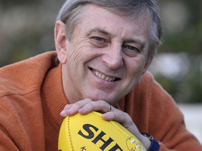 Fan favourite ... Dennis Cometti is ready to retire at home in Perth. Picture: Theo Fakos