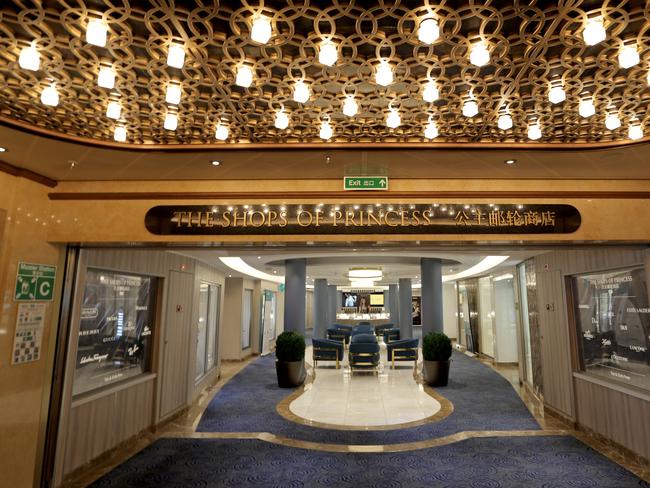A sneak peak inside the cruise ship Majestic Princess, which docked in Hobart on Sunday. Picture: PATRICK GEE