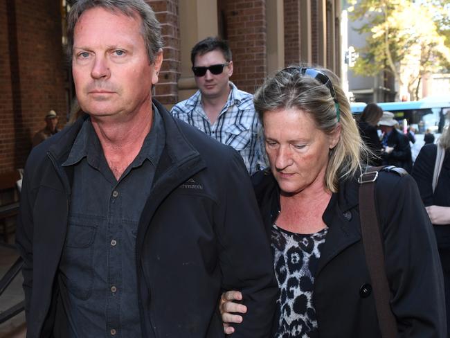 The family of Christine Crickitt leave the Supreme Court. Picture:  AAP Image/Dean Lewins