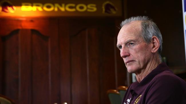 Wayne Bennett has had his contract terminated by Brisbane Broncos and will start as of South Sydney this week. Picture: Peter Wallis