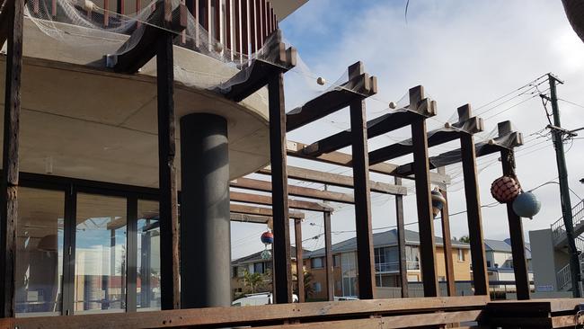 The deck outside the The Sebel Brisbane Margate Beach Hotel. Photo: Erin Smith,