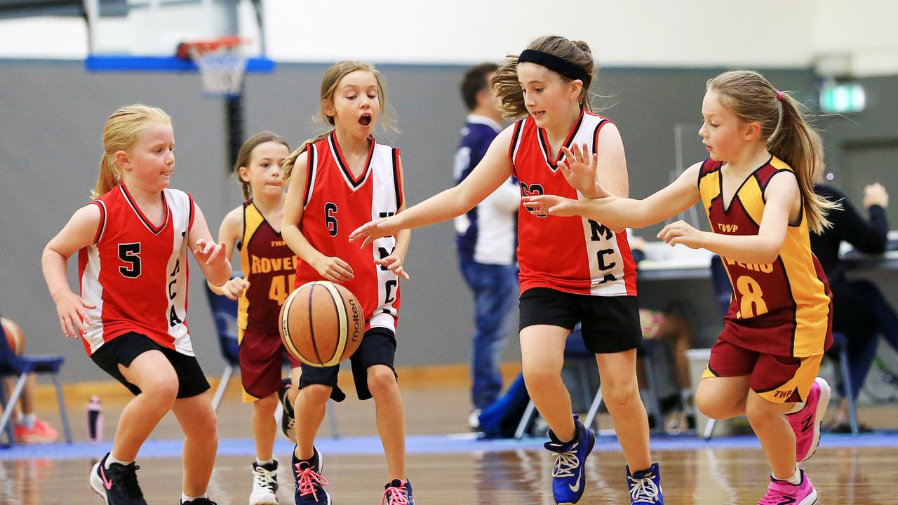 Rovers v YMCA. Under 10s junior basketball at Geelong Arena courts on Saturday morning. Picture: Alan Barber