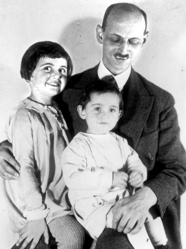 Otto Frank with his daughters, Margot and Anne, in Frankfurt in 1930-31. Picture: AFF/AFS