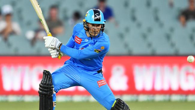 Strikers opener Alex Carey blasted a century against the Heat. Picture: Getty Images