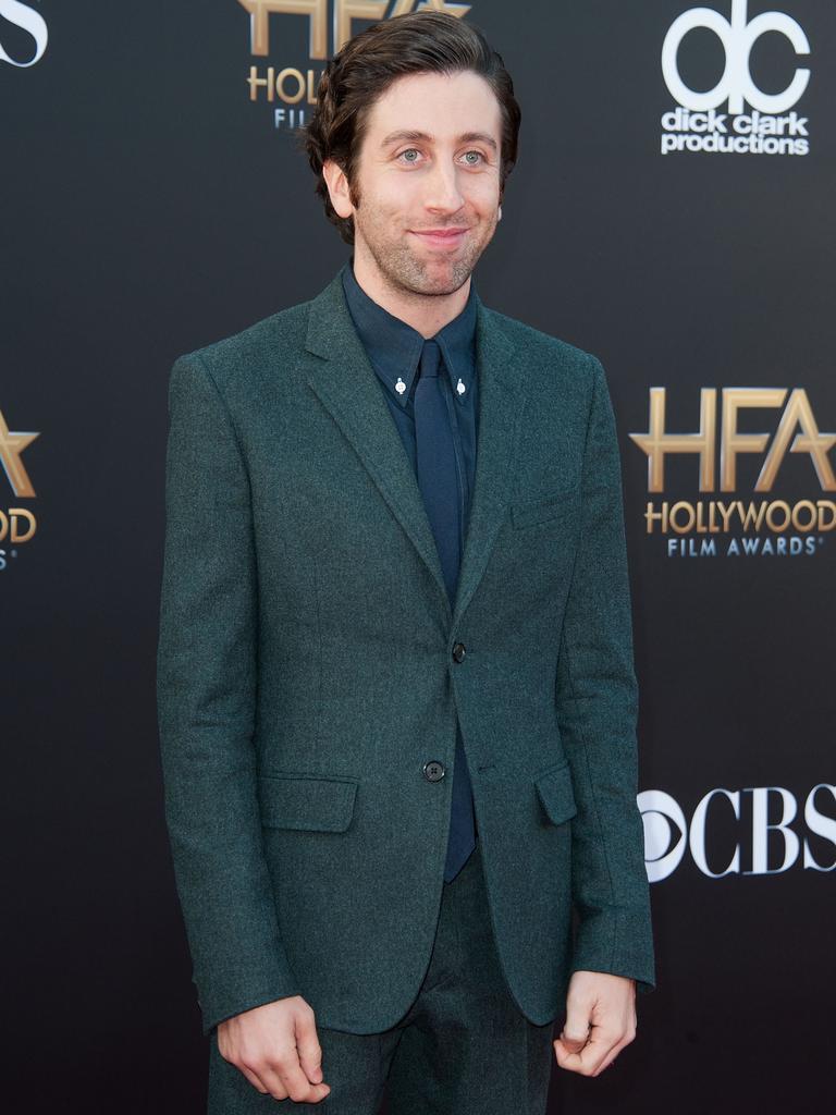 Actor Simon Helberg arrives for the 18th Annual Hollywood Film Awards on November 14, 2014, in Hollywood, California. Picture: AFP