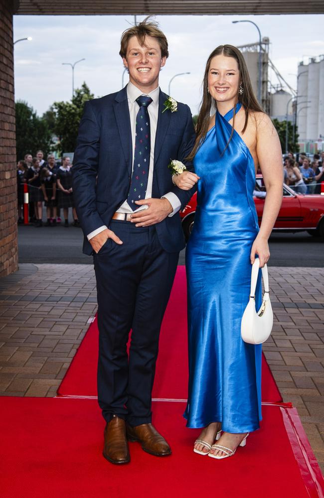 Sam Hoffensetz and Lil O'Connor at Toowoomba Grammar School formal at Rumours International, Wednesday, November 15, 2023. Picture: Kevin Farmer