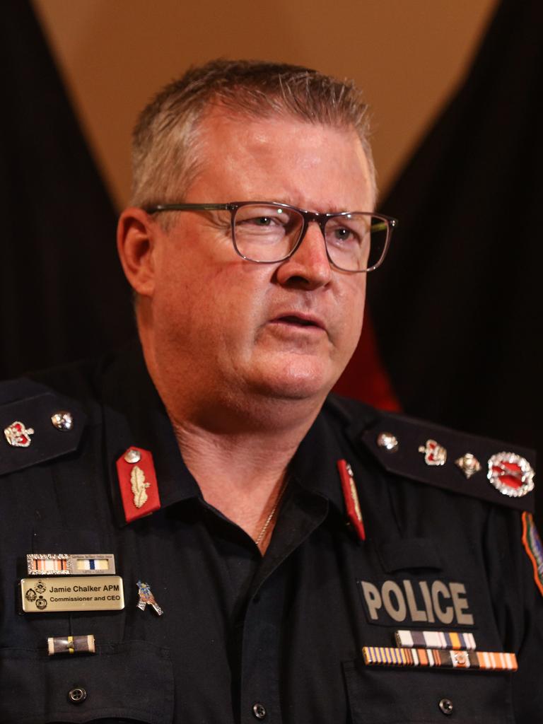 NT Police Commissioner Jamie Chalker. Picture: Glenn Campbell