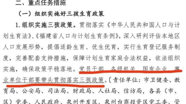 The leaked document has Chinese netizens up in arms. Picture: Supplied