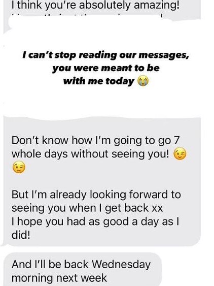 The messages were shared on Instagram. Picture: Arli Trevanion/Instagram