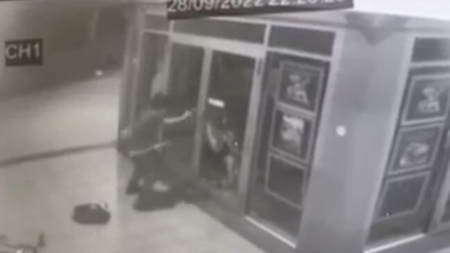 CCTV footage has captured a man breaking into the coffee shop. Photo: Coffee Central on 7th.