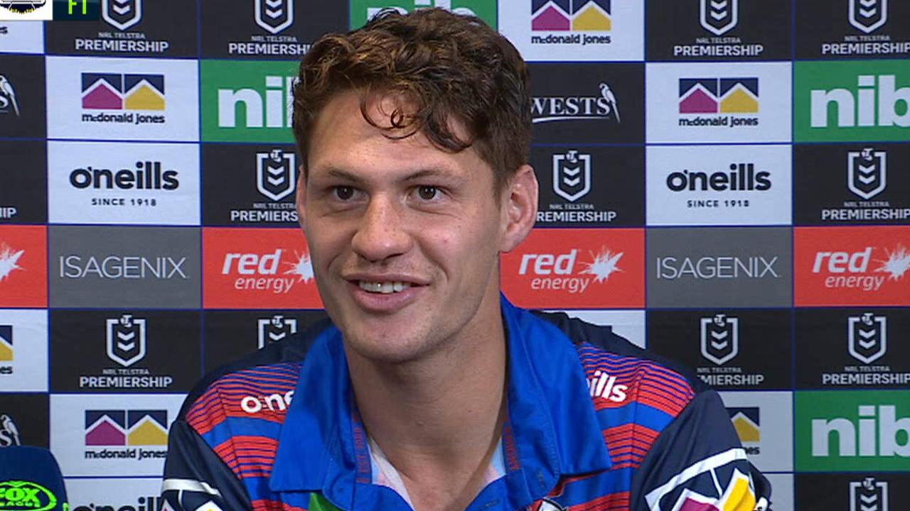 Kalyn Ponga was all smiles after the Knights' win.