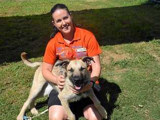 Bonny Heit and Ally (who is currently up for adoption). Picture: Madeline Grace