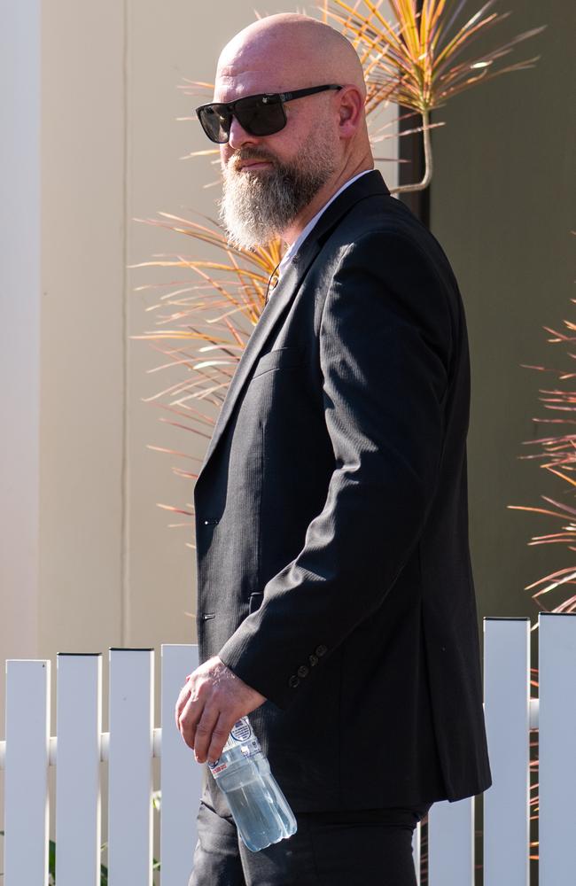 Douglas Henson leaves the Darwin Local Court after giving evidence at an inquest into the death of Katrina Hawker. Picture: Pema Tamang Pakhrin