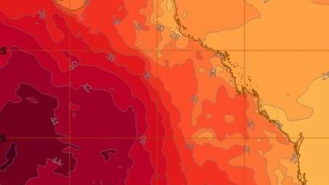 The Bureau of Meteorology is warning of an extreme heatwave sweeping through southeast Queensland. Picture: BOM