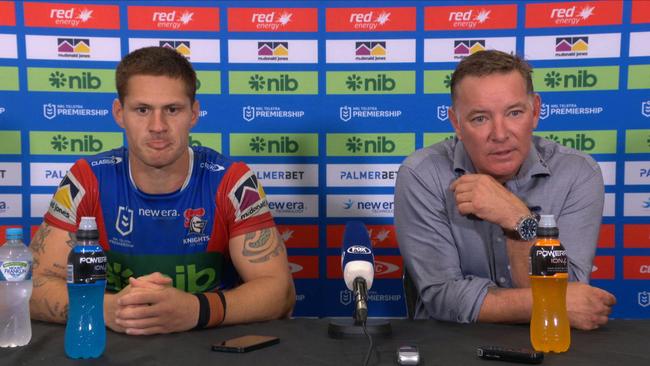 Kalyn Ponga and Adam O'Brien.
