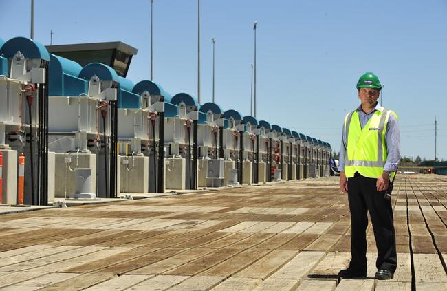 Grosvenor Shammall at the site of the largest ship lift in the Southern Hemisphere in Adelaide.