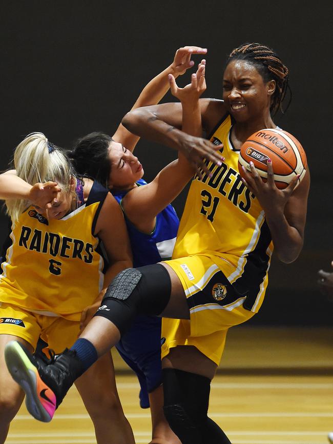 Deja Middleton in action for the Raiders. Picture: Josie Hayden