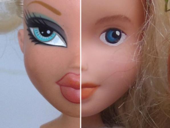 Artist gives Bratz dolls a ‘make under’