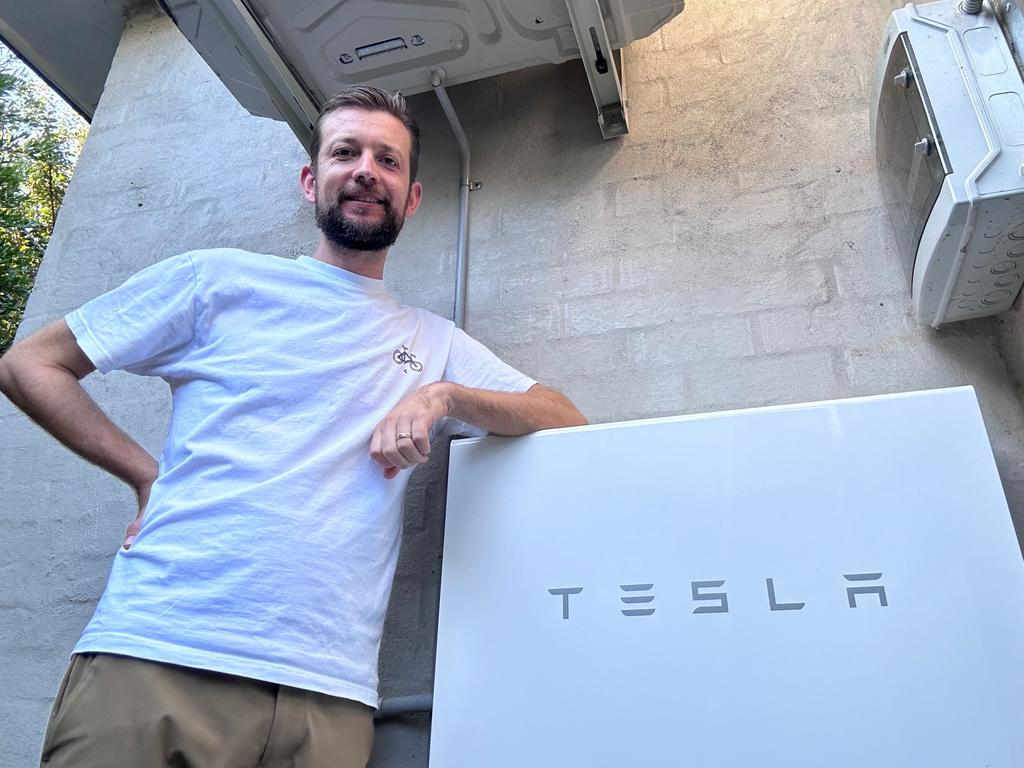 Sydney man James Abbott has a home storage battery to complement his energy-efficient house and EV. Picture: Supplied