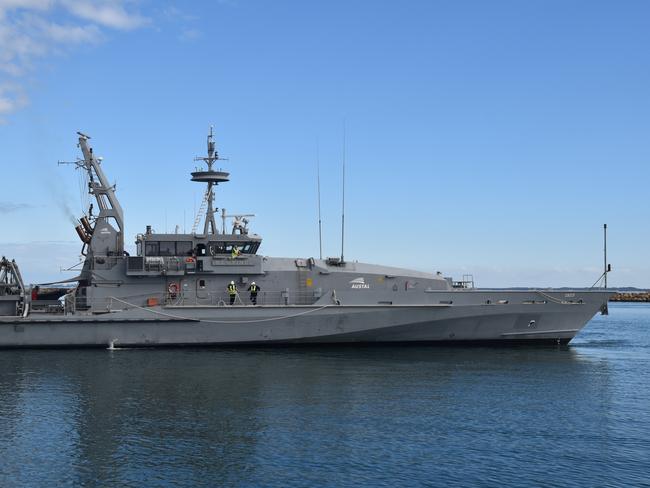 The Sentinel, the decommissioned patrol boat that Austal is converting into an autonomous and remote operable vessel.