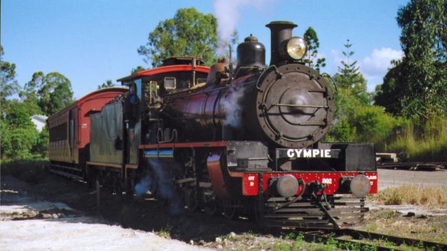 07 Apr 2004. Gympie-Imbil Mary Valley Rattler steam train - railways travel qld engine tourism