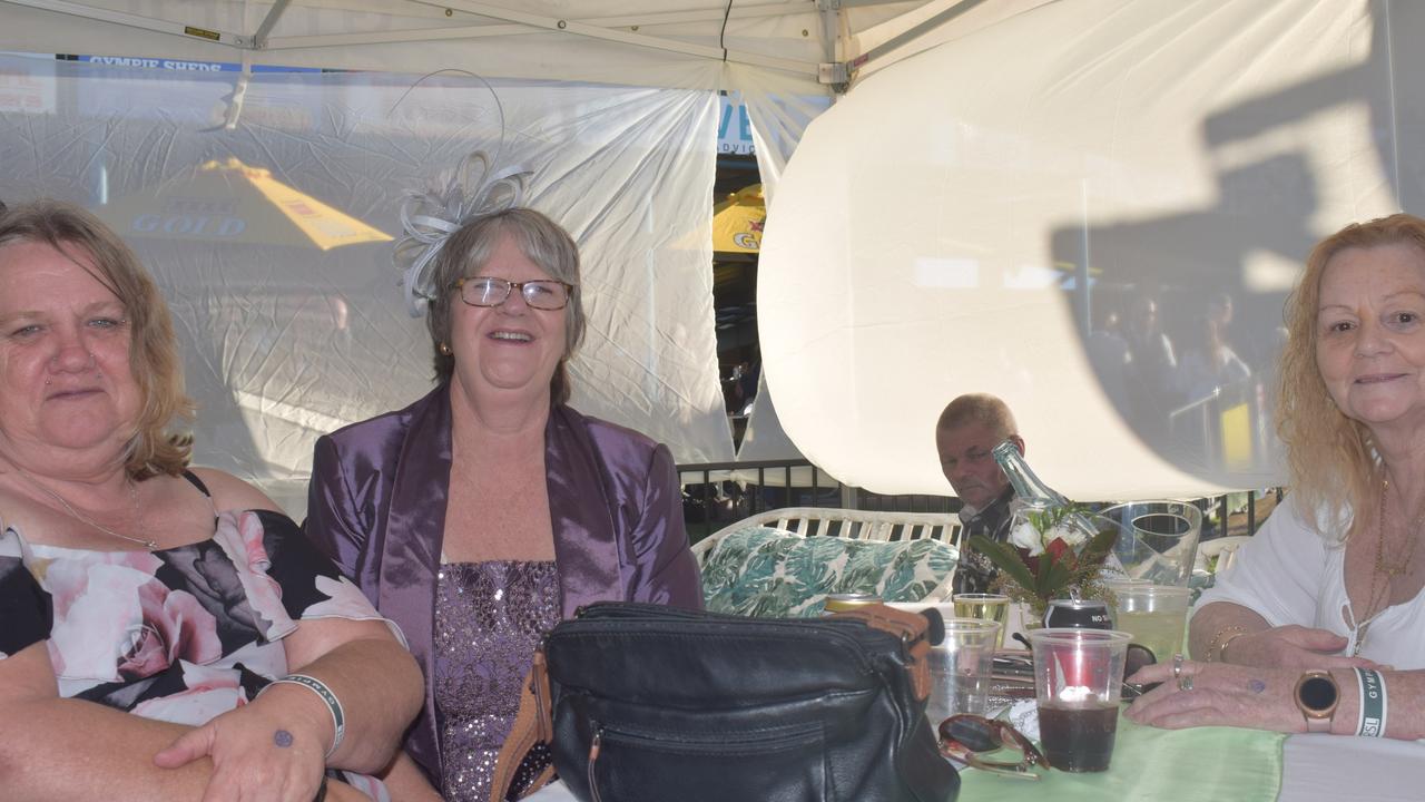 The Gympie Turf Club was packed full of happy punters as the region enjoyed its first ever TAB race meeting on Saturday, June 19, 2021: Janine Warren, Sally Barnes and Heather Kenny.