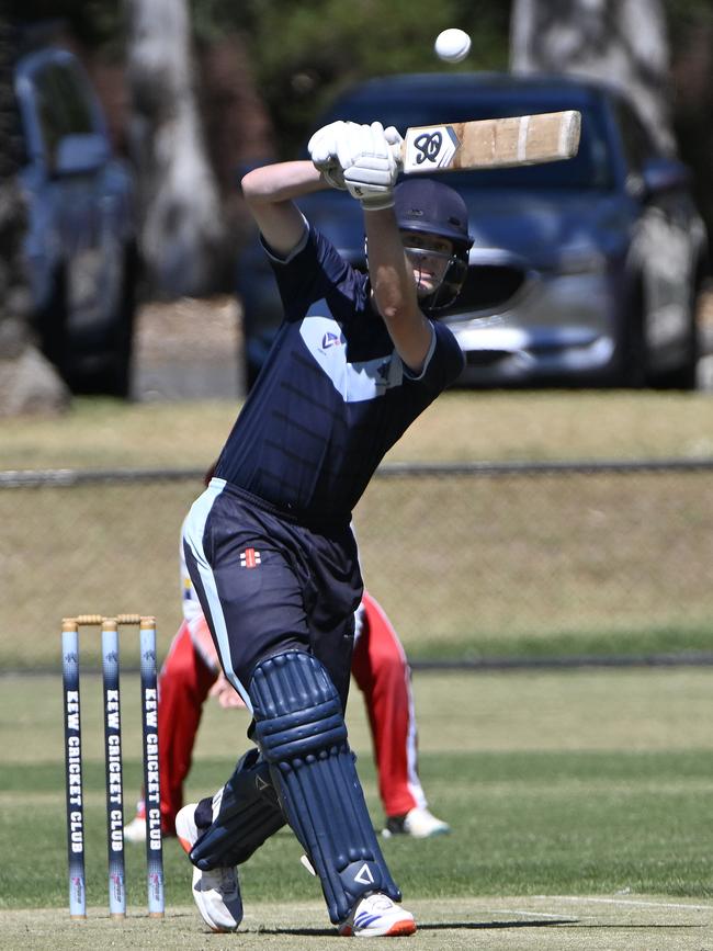 Kew batter Jack Carroll. Picture: Andrew Batsch