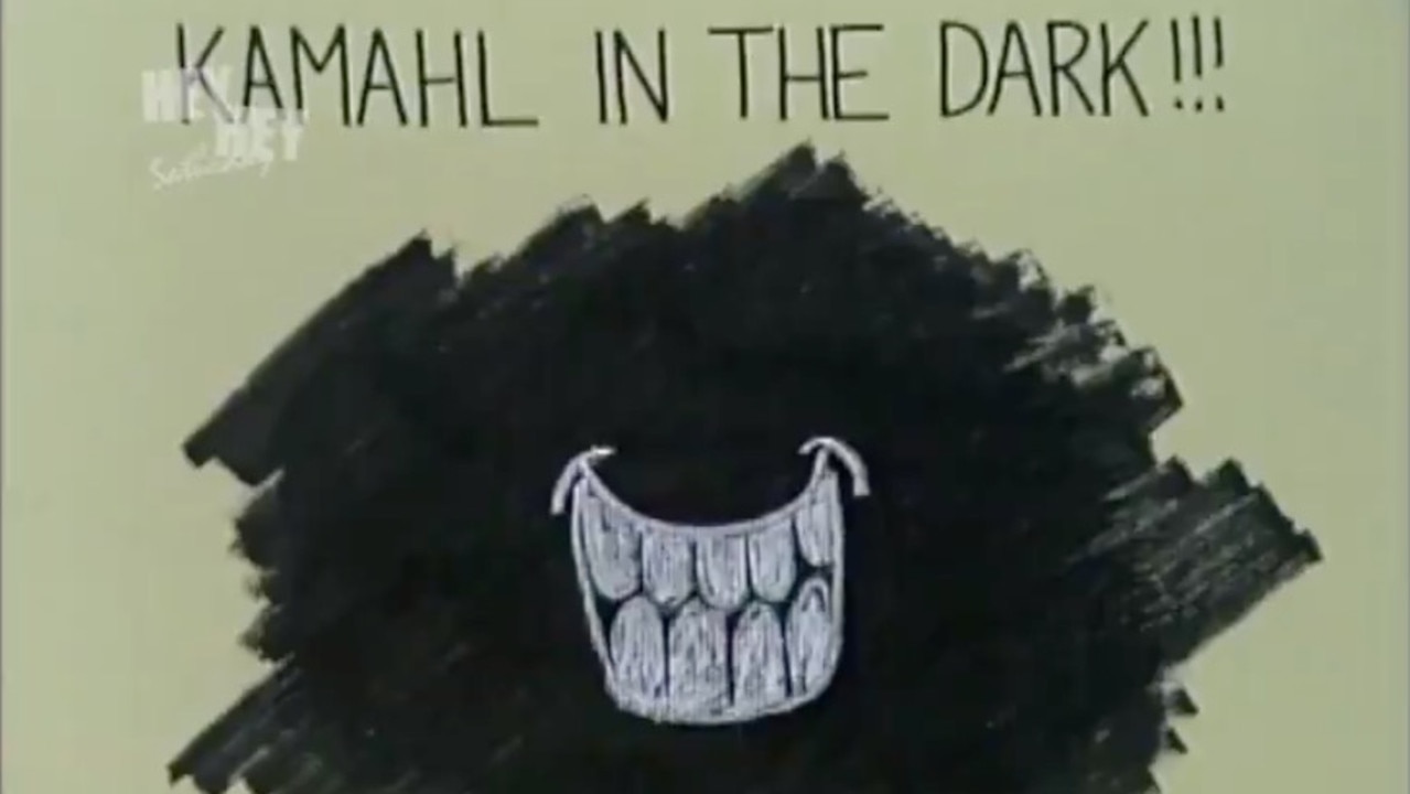 A cartoon that flashed on screen during one of Kamahl’s Hey, Hey appearances.